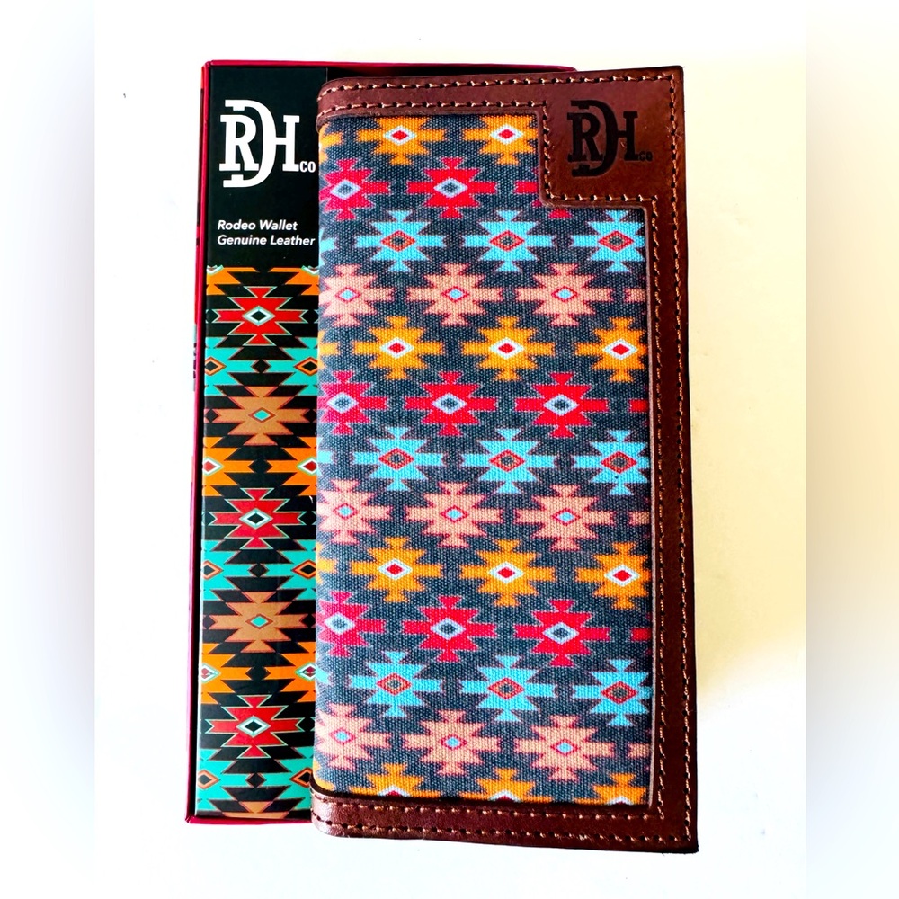 Red Dirt Hat Co. Rodeo Wallet Southwest Canvas Inlay